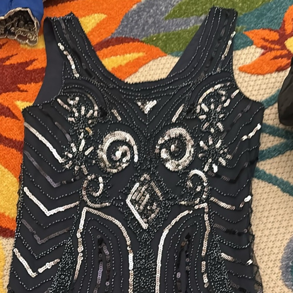 Elegant Black Sequin Dress